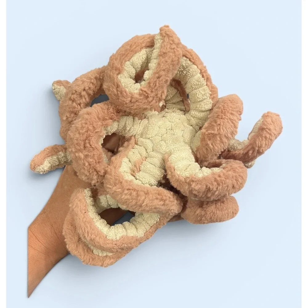 Jellycat Odell Octopus Plush Peach Soft Stuffed Animal Smiling London Approx. 9